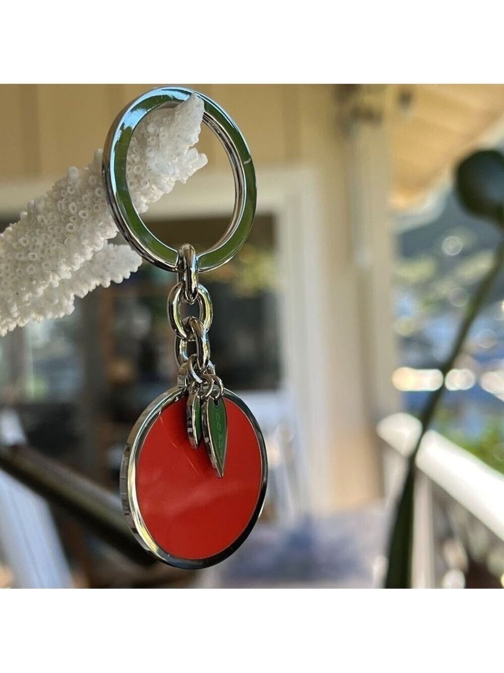 COACH Silver Orange Citrus Key Chain / Purse Fob - Picture 8 of 8
